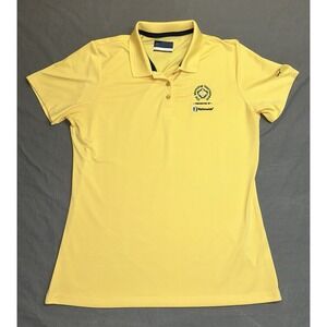 The Memorial Tournament Jack Nicklaus Golf Polo Women L Yellow Golden Bear